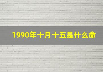 1990年十月十五是什么命