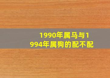 1990年属马与1994年属狗的配不配