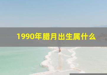 1990年腊月出生属什么