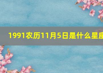 1991农历11月5日是什么星座