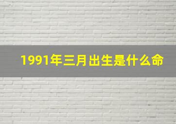 1991年三月出生是什么命