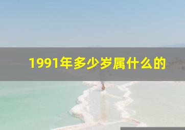 1991年多少岁属什么的