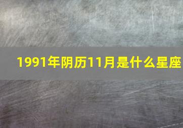 1991年阴历11月是什么星座