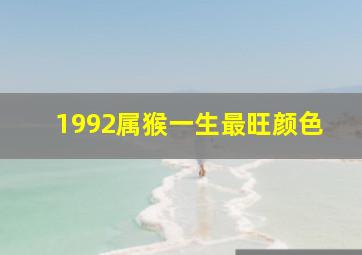 1992属猴一生最旺颜色