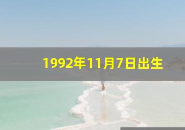 1992年11月7日出生