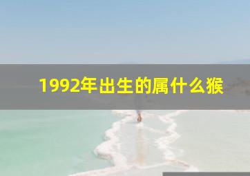 1992年出生的属什么猴