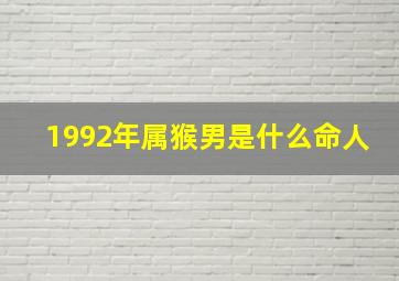 1992年属猴男是什么命人