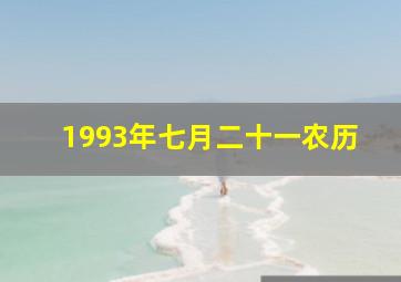 1993年七月二十一农历