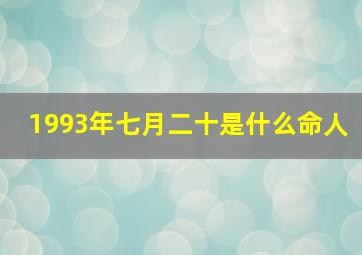 1993年七月二十是什么命人