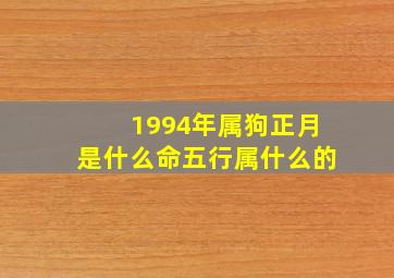 1994年属狗正月是什么命五行属什么的