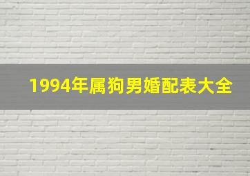 1994年属狗男婚配表大全