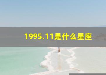 1995.11是什么星座