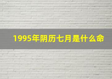 1995年阴历七月是什么命