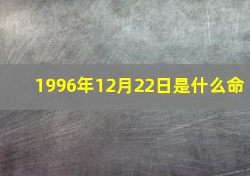 1996年12月22日是什么命