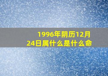 1996年阴历12月24日属什么是什么命