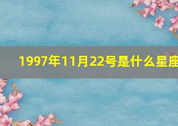 1997年11月22号是什么星座