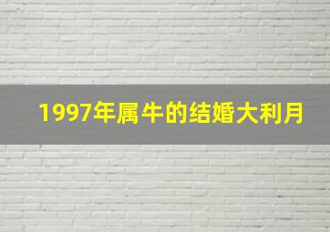 1997年属牛的结婚大利月