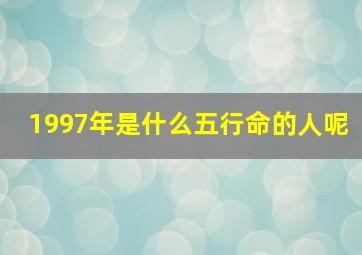 1997年是什么五行命的人呢