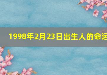 1998年2月23日出生人的命运