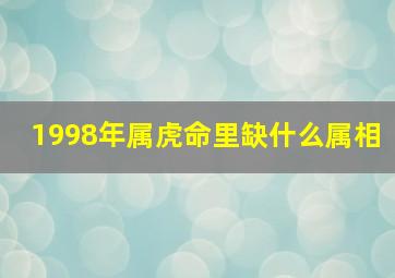 1998年属虎命里缺什么属相