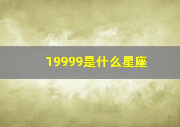 19999是什么星座