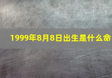 1999年8月8日出生是什么命