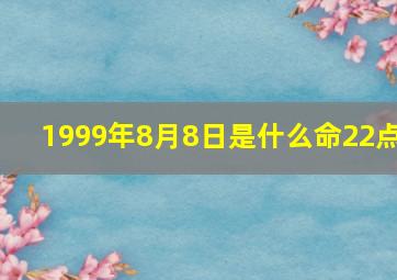 1999年8月8日是什么命22点