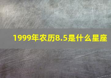 1999年农历8.5是什么星座