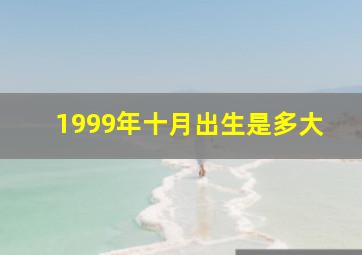 1999年十月出生是多大