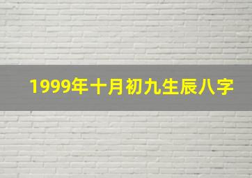 1999年十月初九生辰八字