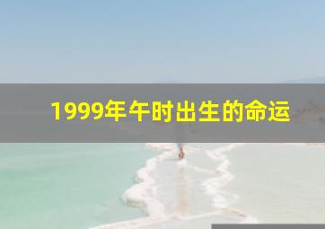 1999年午时出生的命运