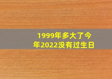 1999年多大了今年2022没有过生日