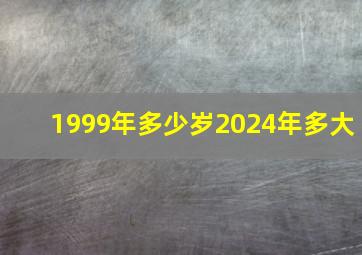 1999年多少岁2024年多大