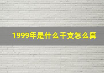 1999年是什么干支怎么算