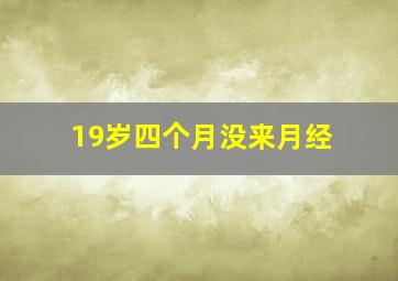 19岁四个月没来月经