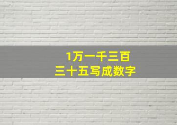 1万一千三百三十五写成数字