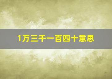 1万三千一百四十意思