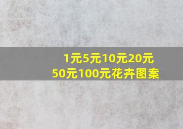 1元5元10元20元50元100元花卉图案