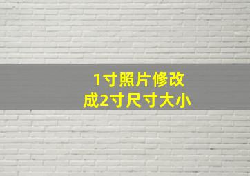 1寸照片修改成2寸尺寸大小