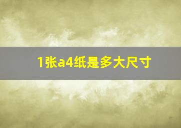 1张a4纸是多大尺寸