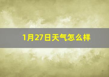 1月27日天气怎么样