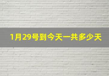 1月29号到今天一共多少天