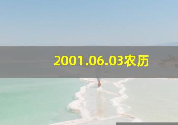 2001.06.03农历