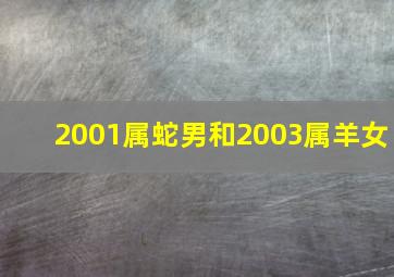 2001属蛇男和2003属羊女