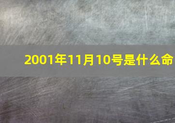 2001年11月10号是什么命