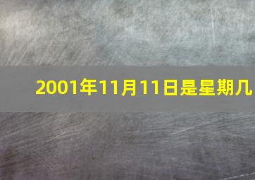 2001年11月11日是星期几