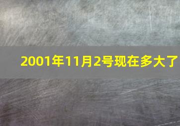 2001年11月2号现在多大了