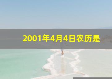 2001年4月4日农历是