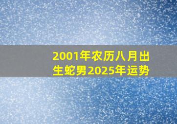 2001年农历八月出生蛇男2025年运势