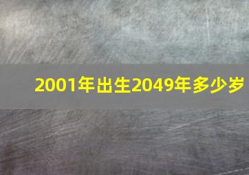 2001年出生2049年多少岁